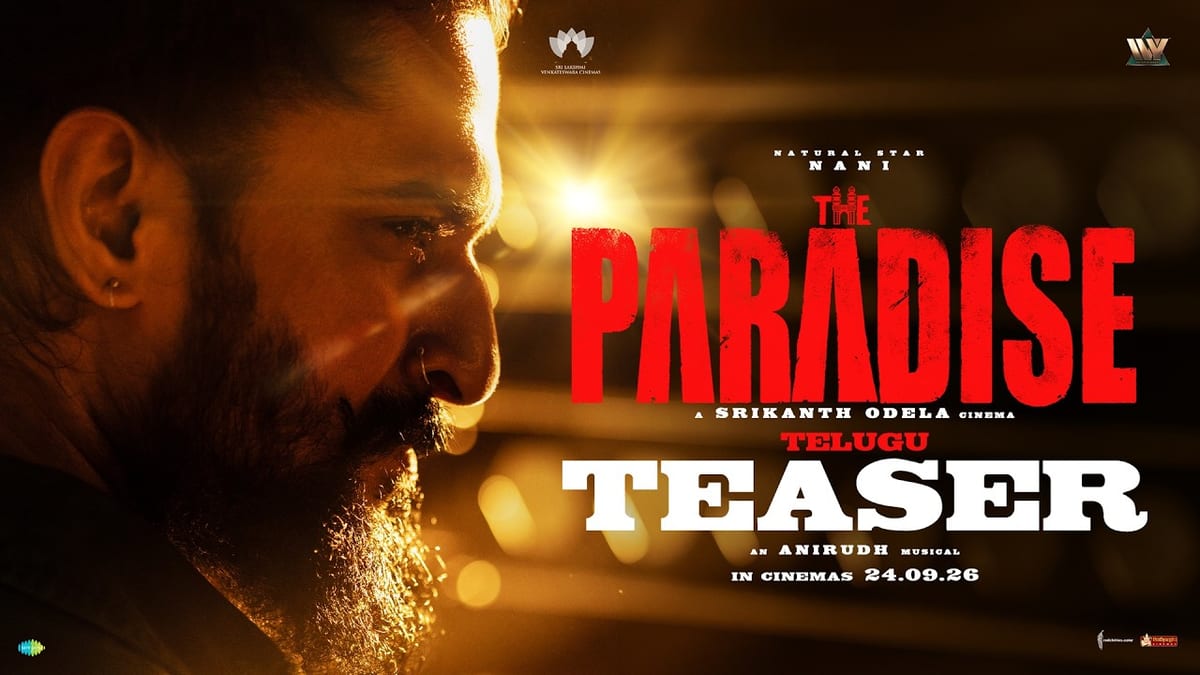 Nani as Jadal in the official teaser artwork for The Paradise.